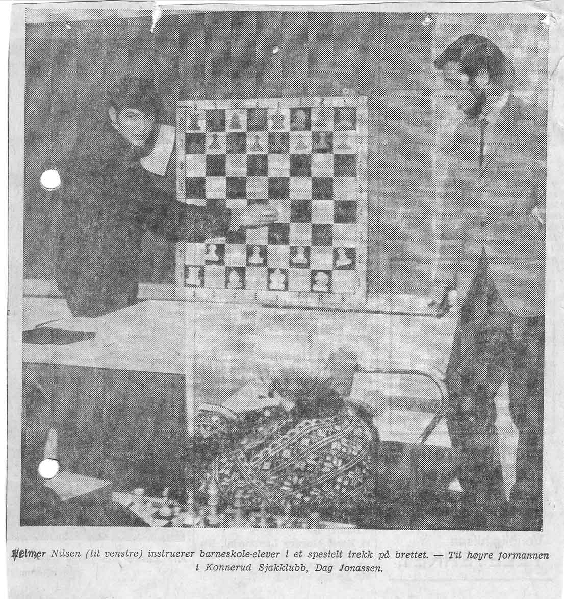 Skolesjakk på Konnerud 1970