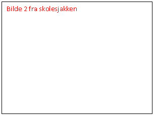 Tekstboks: Bilde 2 fra skolesjakken    